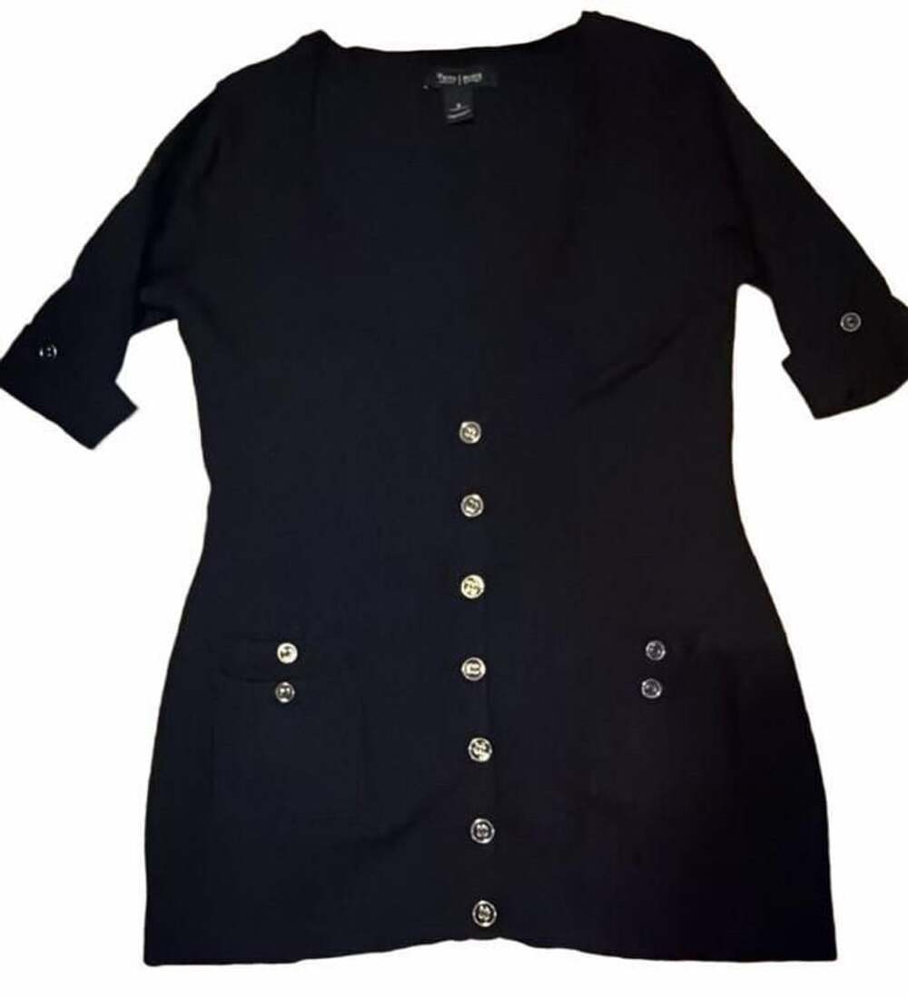 White House Black Market Cardigan Size S Black Sweater